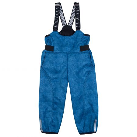 modré softshellové kalhoty s laclem - 1-3 roky