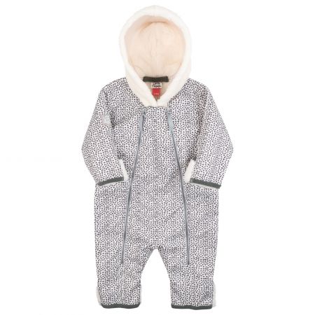 smetanový softshellový overal se vzorem - 6-9kg