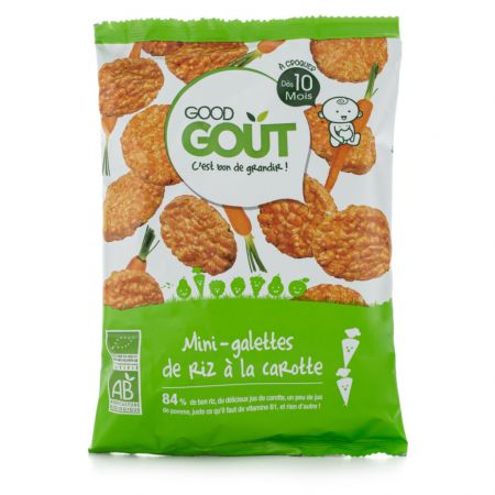 Good Gout Mini rýžové koláčky s mrkví 40g BIO