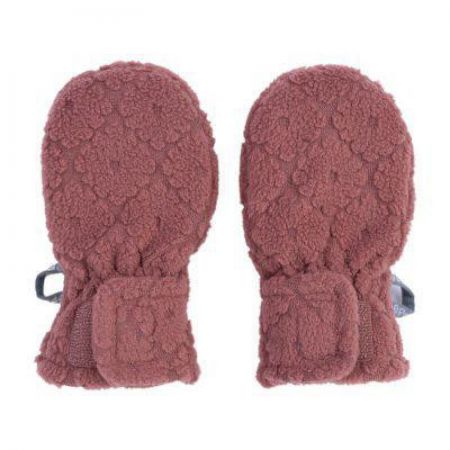 Lodger Rukavice Mittens Folklore Fleece Rosewood 0 - 12 měsíců