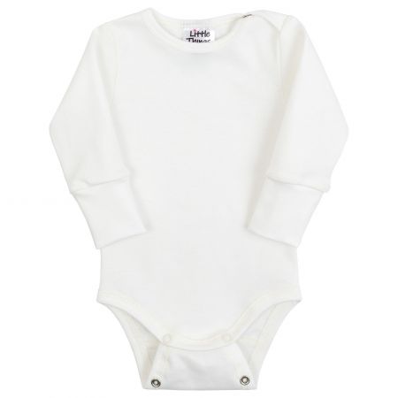 smetanové rostoucí body s dlouhým rukávem  - 3-6kg