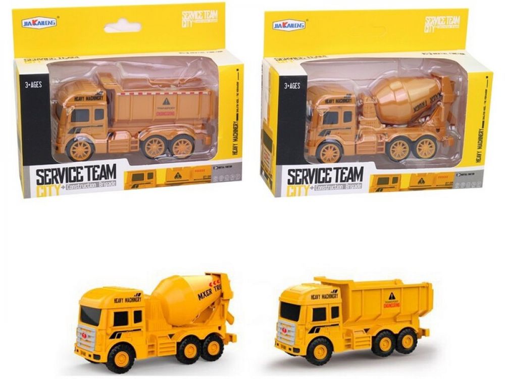 MADE - Auto stavební na setrvačník, 13,5 x 5,8  x 6,8 cm, Mix Produktů