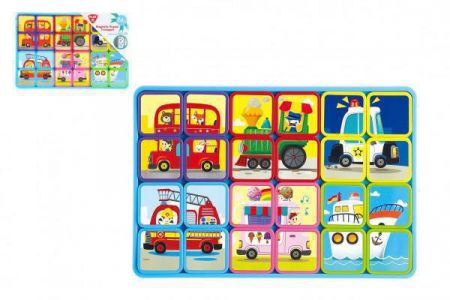 Teddies Puzzle magnetické deskové doprava 