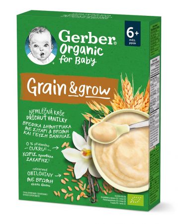 GERBER GERBER Organic Kaše nemléčná s příchutí vanilky 200 g​