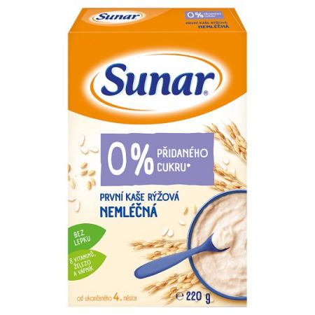 SUNAR SUNAR První kaše nemléčná rýžová 220 g