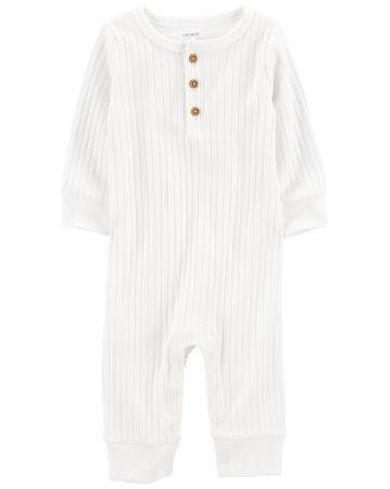 CARTERS CARTER'S Overal bez nožiček White Henley neutrál NB/vel. 56