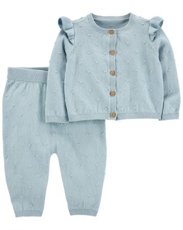 CARTERS CARTER'S Set 2dílný svetr, kalhoty Blue holka 12m