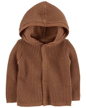 CARTERS CARTER'S Svetr s kapucí Brown neutrál 12m