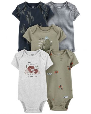 CARTERS CARTER'S Body krátký rukáv Cactus & Buffalo kluk 5ks 9m