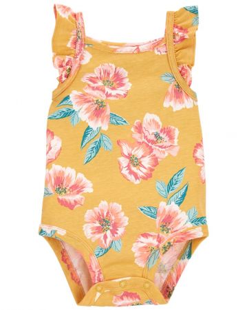 CARTERS CARTER'S Body na ramínka Pink Flowers holka 6m