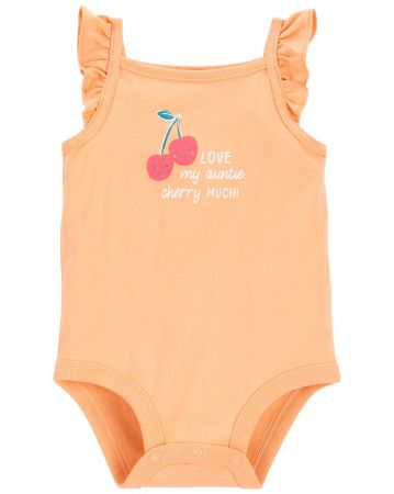 CARTERS CARTER'S Body na ramínka Orange Cherry holka 24m