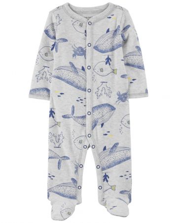 CARTERS CARTER'S Overal na druky Sleep&Play Grey Ocean chlapec LBB NB/vel. 56