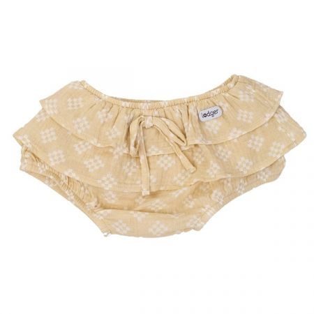 LODGER kraťásky BLOOMER FRILLS TRIBE MUSLIN Sand vel. 80