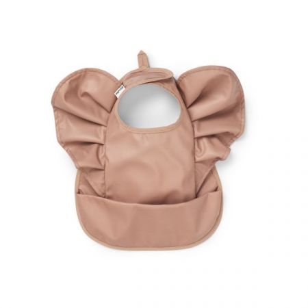 ELODIE DETAILS pogumovaný bryndák s kapsou BABY BIB Soft Terracotta