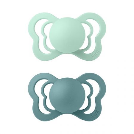 BIBS dudlíky ortodontické ze silikonu COUTURE vel. 1 2ks Nordic Mint/Island Sea