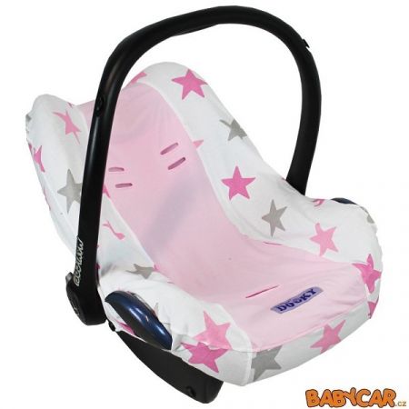 DOOKY potah na autosedačku SEAT COVER 0+ Pink Stars