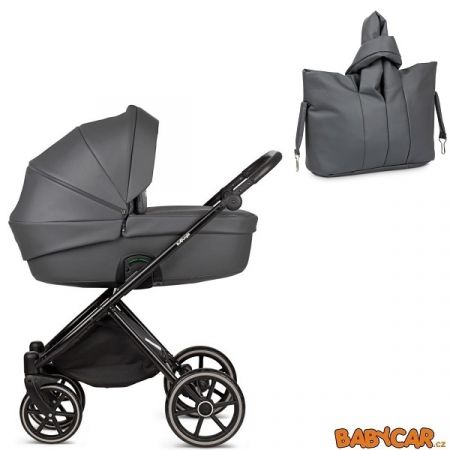 BO JUNGLE hluboký kočárek B-LUMMY Shadow Grey Eco Leather