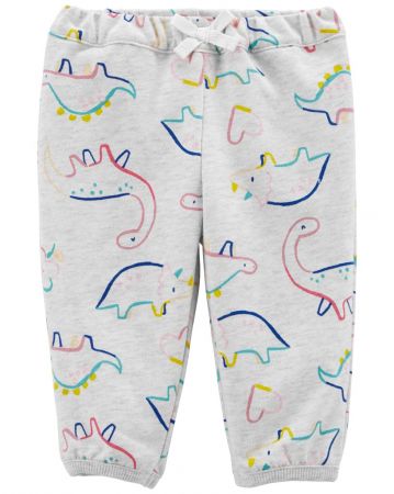 CARTERS CARTER'S Tepláky Grey Dino holka 12m