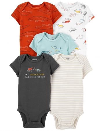 CARTERS CARTER'S Body krátký rukáv Multicolor Dino chlapec 5ks 6m