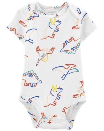 CARTERS CARTER'S Body krátký rukáv Ivory Dino chlapec 3m