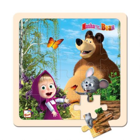 BINOEUROPE BINO Máša a medvěd puzzle s myškou 20x20 cm