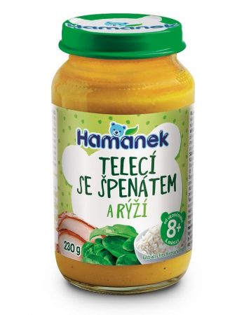 HAMANEK HAMÁNEK Telecí se špenátem a rýží 230 g