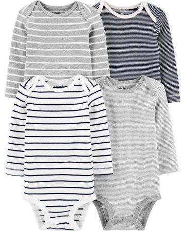 CARTERS CARTER'S Body dlouhý rukáv Striped chlapec LBB 4 ks PRE/vel. 46