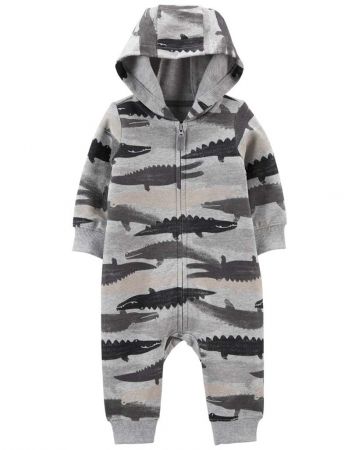 CARTERS CARTER'S Overal na zip Grey Alligators chlapec NB/ vel. 56