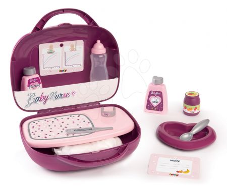 Smoby Kufřík s přebalovacími potřebami Violette Baby Nurse  panenku s 12 doplňky