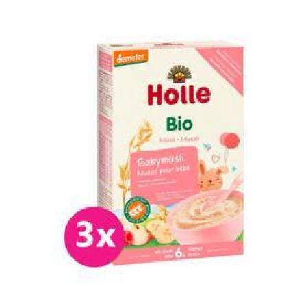 HOLLE 3x HOLLE Kaše nemléčná Bio babymüsli 250 g