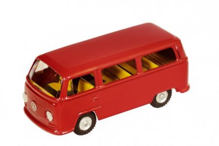 Kovap Auto VW mikrobus T2 červený kov 12cm v krabičce Kovap