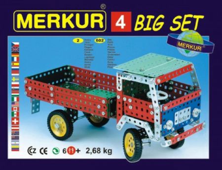 Merkur Toys Stavebnice MERKUR 4 40 modelů 602ks 2 vrstvy v krabici 36x26,5x5,5cm