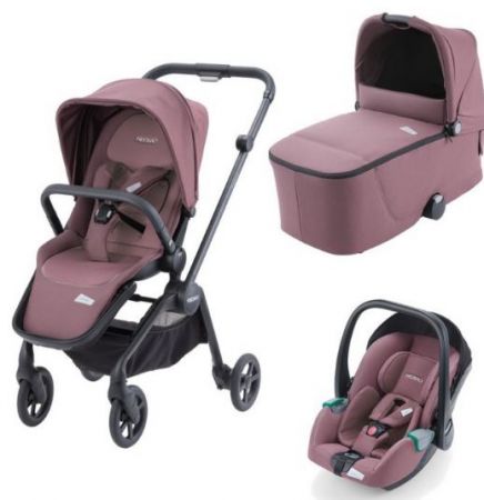 Trojkombinace kočárku Recaro Sadena 2022 Trio Prime Pale Rose