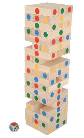 Věž - Jenga barevná velká