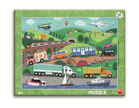 Puzzle deskové Dopravní Prostředky 29x37cm 40 dílků