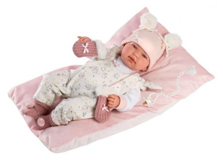 Llorens New Born 84458 - realistická panenka miminko se zvuky - 44 cm