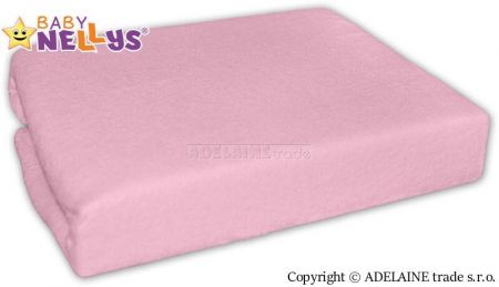 Baby Nellys Nepromokavé prostěradlo do postýlky 120x60cm - sv. růžové, 120x60