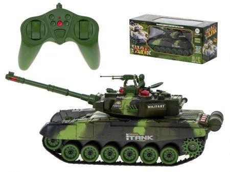 Ikonka RC Velký válečný tank 9995 velký 2,4 GHz zelený