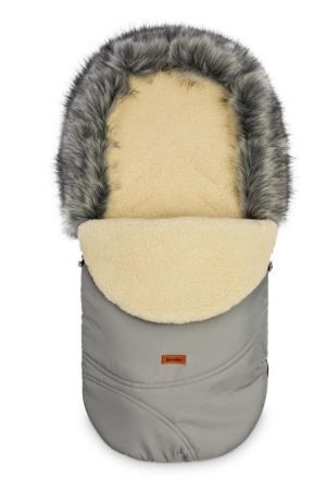 SENSILLO Fusak ESKIMO šedá / vlna 100 x 46