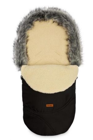 SENSILLO Fusak ESKIMO černý / vlna 100 x 46