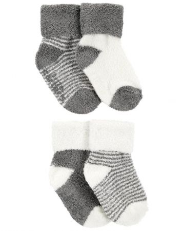 CARTERS CARTER'S Ponožky Stripes Grey neutrál LBB 4ks 0-3m