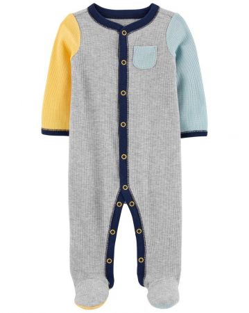 CARTERS CARTER'S Overal na druky Sleep&Play Grey&Multicolor kluk NB, vel. S 56