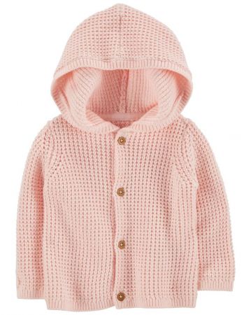 CARTERS CARTER'S Svetr s kapucí Pink holka 9m