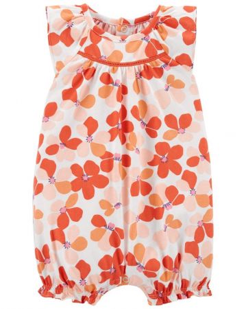 CARTERS CARTER'S Overal letní Orange Floral dívka NB/vel. 56