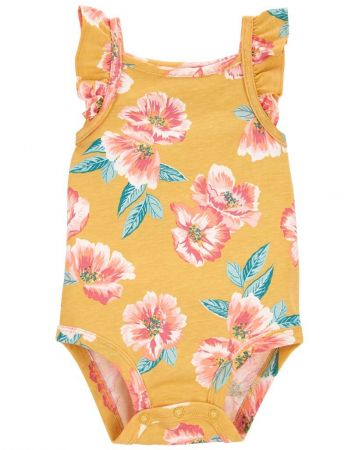 CARTERS CARTER'S Body na ramínka Pink Flowers holka NB/vel. 56