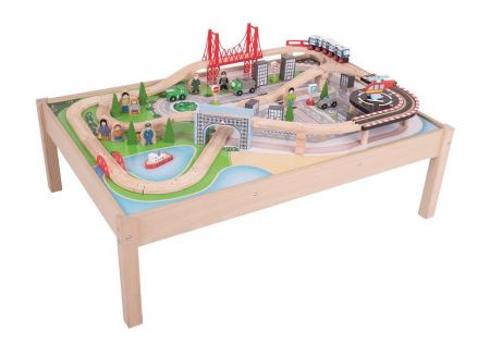 Bigjigs Rail Vláčkodráha City se stolem