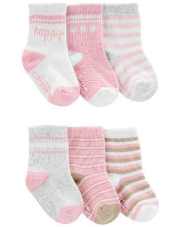 CARTERS CARTER'S Ponožky Pink holka 6ks 0-3m