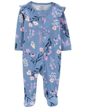 CARTERS CARTER'S Overal na zip Sleep&Play Flora Blue dívka PRO, vel. 46