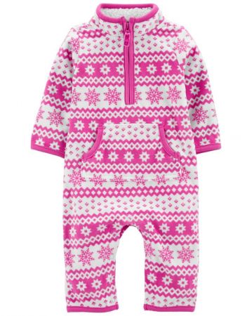 CARTERS CARTER'S Overal bez nožiček přechodný Purple Patterns dívka NB /vel.56