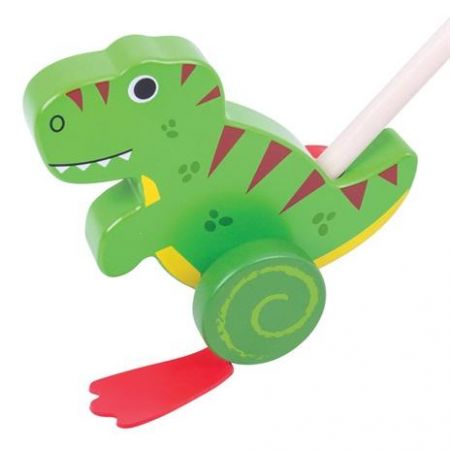 Bigjigs Toys Bigjigs Baby Dřevěný jezdík T-Rex